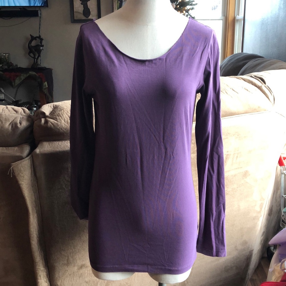 Eggplant purple Matilda Jane scoop neck T-shirt